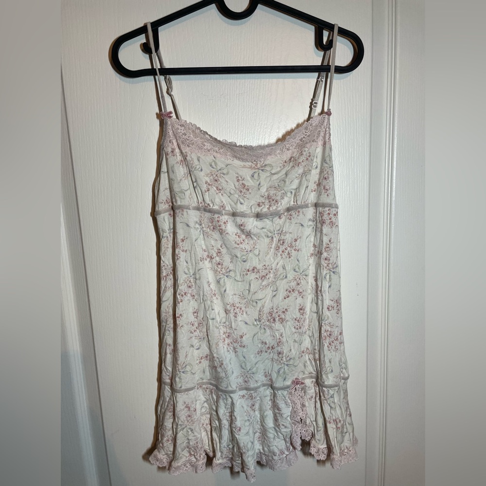 Victoria’s Secret pink and cream slip dress